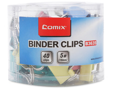 Binder Clip Color 19mm Comix B3635