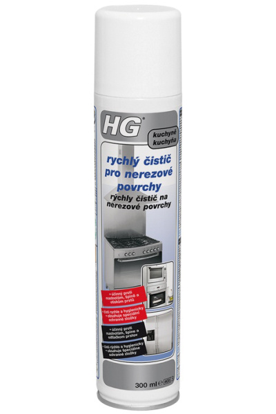 HG rychlý čistič na nerezové povrchy 250 ml