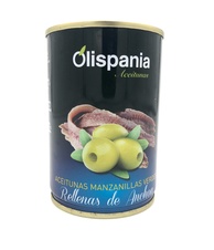 Zelené olivy Olispania Manzanilla plněné ančovičkou 280 g