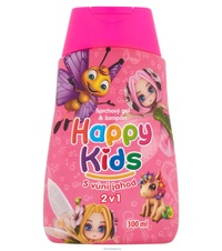 Happy Kids sprchový gel a šampón s vůní jahod 300 ml