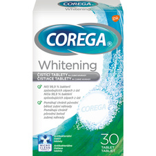 COREGA Whitening - čistící tablety na zubní náhrady 30ks