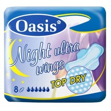 Oasis Night Ultra Wings vložky 8 ks