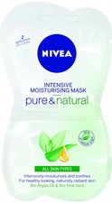 Nivea Pure & Natural zvláčňující pleťová maska 2 x 7,5 ml