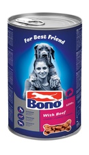BONO Adult pes konzerva kousky hovězí 1250 g