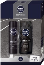 Nivea Men Deep Fresh antiperspirant deodorant sprej 150 ml + sprchový gel 250 ml dárková sada