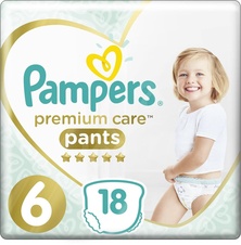 Pampers Premium kalhotkové plenky 15 + kg Carry Pack s6 18 ks