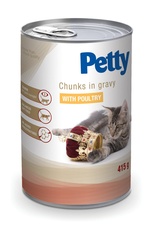 PETTY konzerva kočka kousky drubeží 830 g