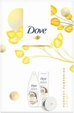 Dove sprchový gel Restoring Ritual Coco 250 ml + tělové mléko 250 ml+ Zrcátko (dárková sada)