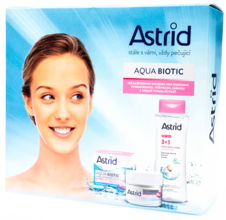 Astrid Aqua Biotic denní a noční krém na citlivou pleť 50 ml + Soft Skin 3v1 micerální voda 400 ml