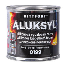 Kittfort Silikonová vypalovací barva Aluksyl 0199 Černá