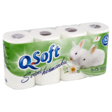 Q-Soft Toaletní papír Heřmánek 8X160 útržků 3vrstvý