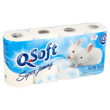 Q-Soft Toaletní papír Super Jemný 8X160 útržků 3vrstvý