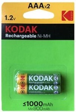 Kodak Rechargeable Ni-MH 1000mAh AAA 2x