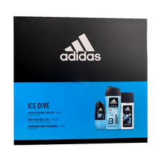 Adidas Ice Dive antiperspirant roll-on 50 ml + sprchový gel 250 ml + deodorant natural sprej 75 ml