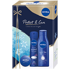 Nivea Care & Protect tělové mléko 250 ml + antiperspirant 150 ml + krém 30 ml dárková sada
