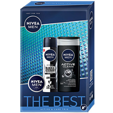 Nivea Men The Best Active Clean sprch. gel 250ml+B&W Original antiperspirant sprej 150ml+krém 30ml