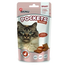 Akinu Pockets kachní polštářky pro kočky 40g