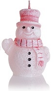 Bartek Svíčka Christmas Xmas Snowman Red 55g