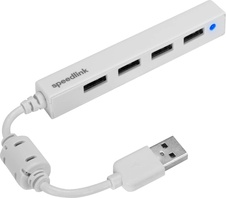 Speedlink SNAPPY SLIM USB Hub - 4 Port, White (SL-140000-WE)
