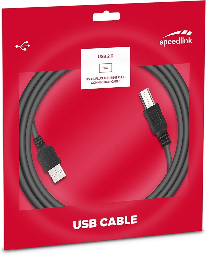 Speedlink USB 2.0 Cable, 3m Basic (SL-170202-BK)