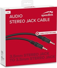 Speedlink Audio Stereo Jack Cable, 1.50m HQ (SL-170301-BK)
