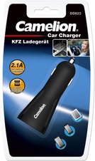 Camelion adaptér do auta DD823-DB Dual USB Car Charger černý