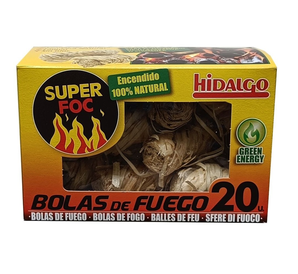Hidalgo Pevný podpalovač z dřevité vlny, 20 ks