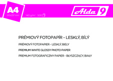 ALDA9 Fotopapír A4 140 g/m2, premium lesklý, bílý, 500 listů