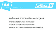 ALDA9 Fotopapír A4 180 g/m2, premium matný, bílý, 100 listů