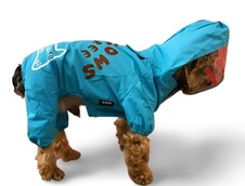 Pláštěnka pro psa s kapucí - Modrá