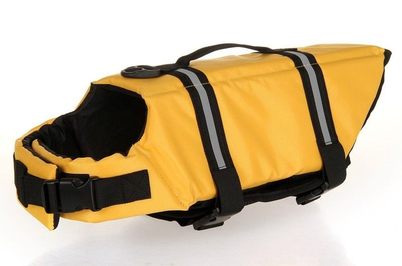 Plovací reflexní vesta pro psa Žlutá