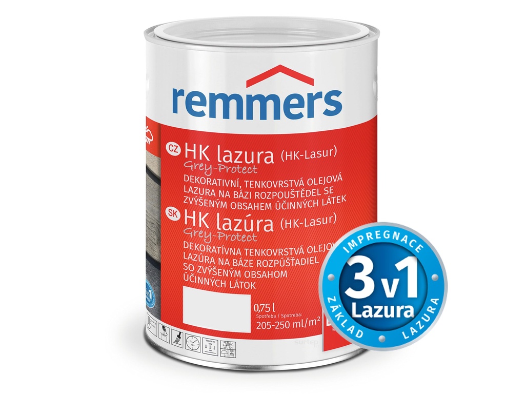 Remmers - HK Lazura Grey Protect 0,75l