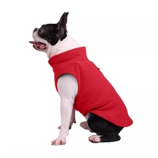 Fleece mikina pro psa s poutkem - Červená