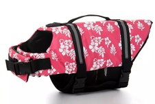 Plovací reflexní vesta pro psa Flower / Růžová
