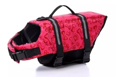 Plovací reflexní vesta pro psa Bone / Růžová